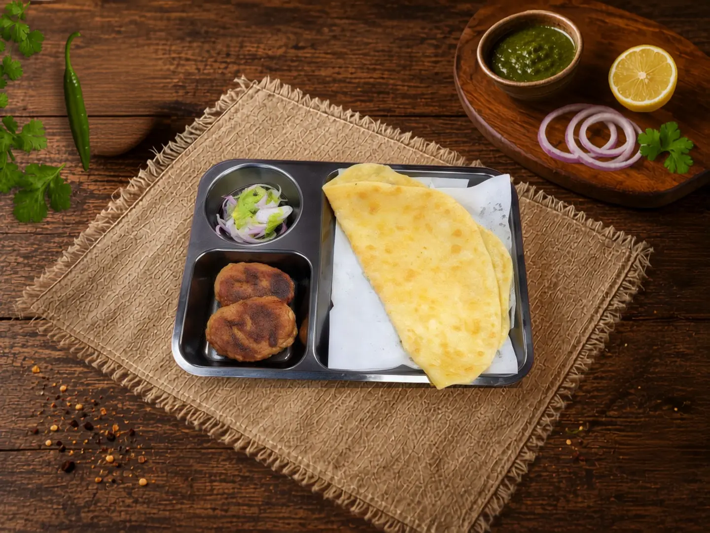 Galawati Kabab Paratha