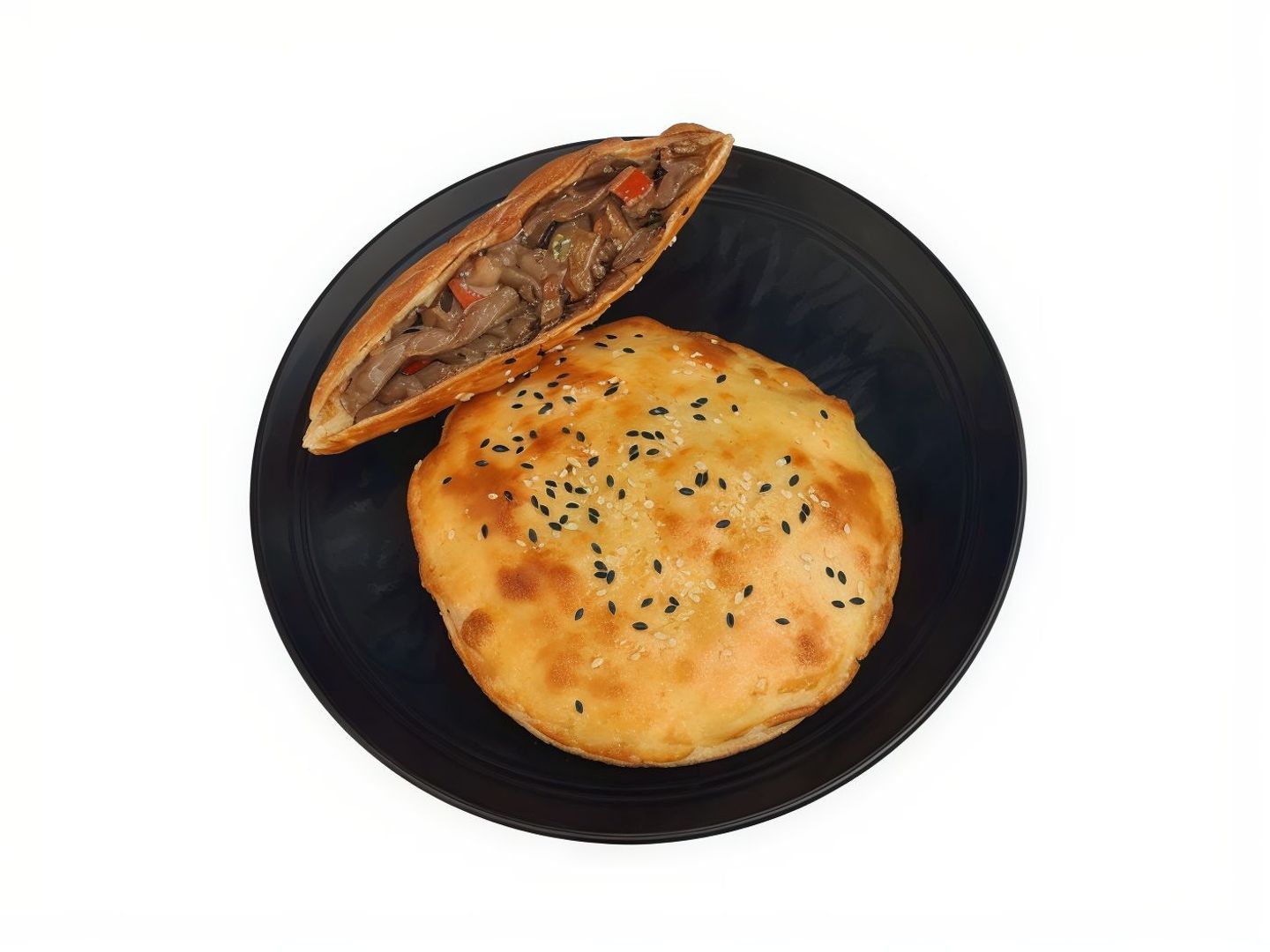 فطيرة دبل بالسمسم والحبة السوداء