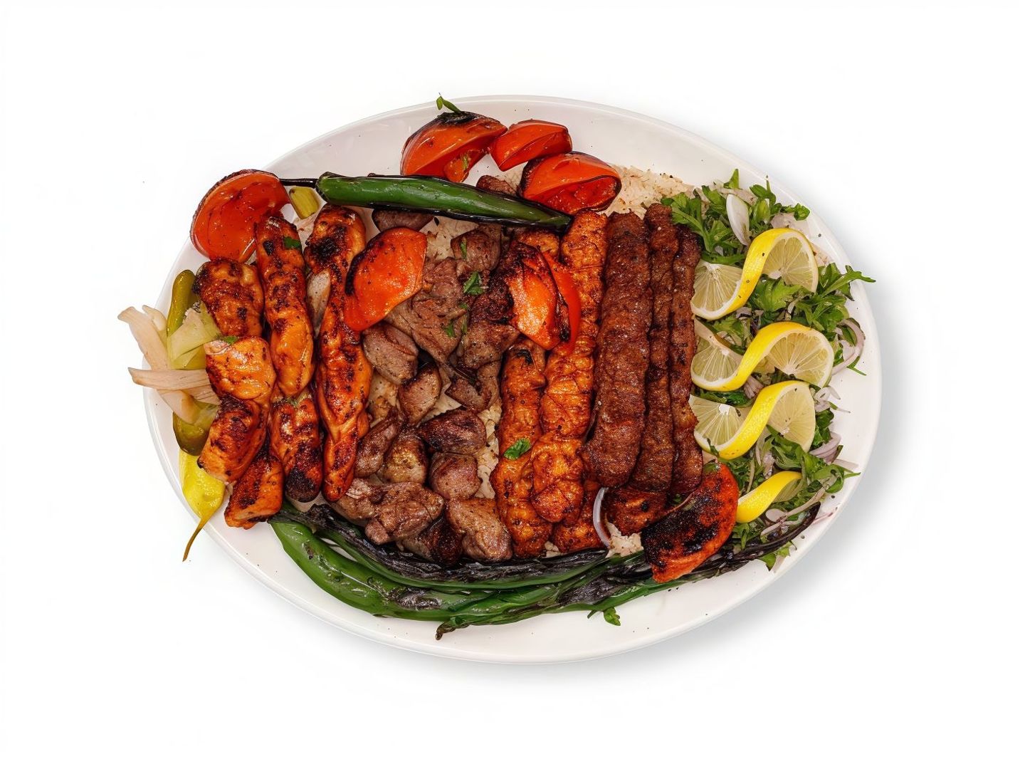 Family Mixed Grill With Rice