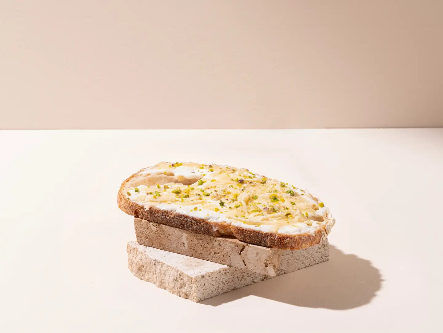 Sourdough With Tahini, Dates & Creamy Cheese
