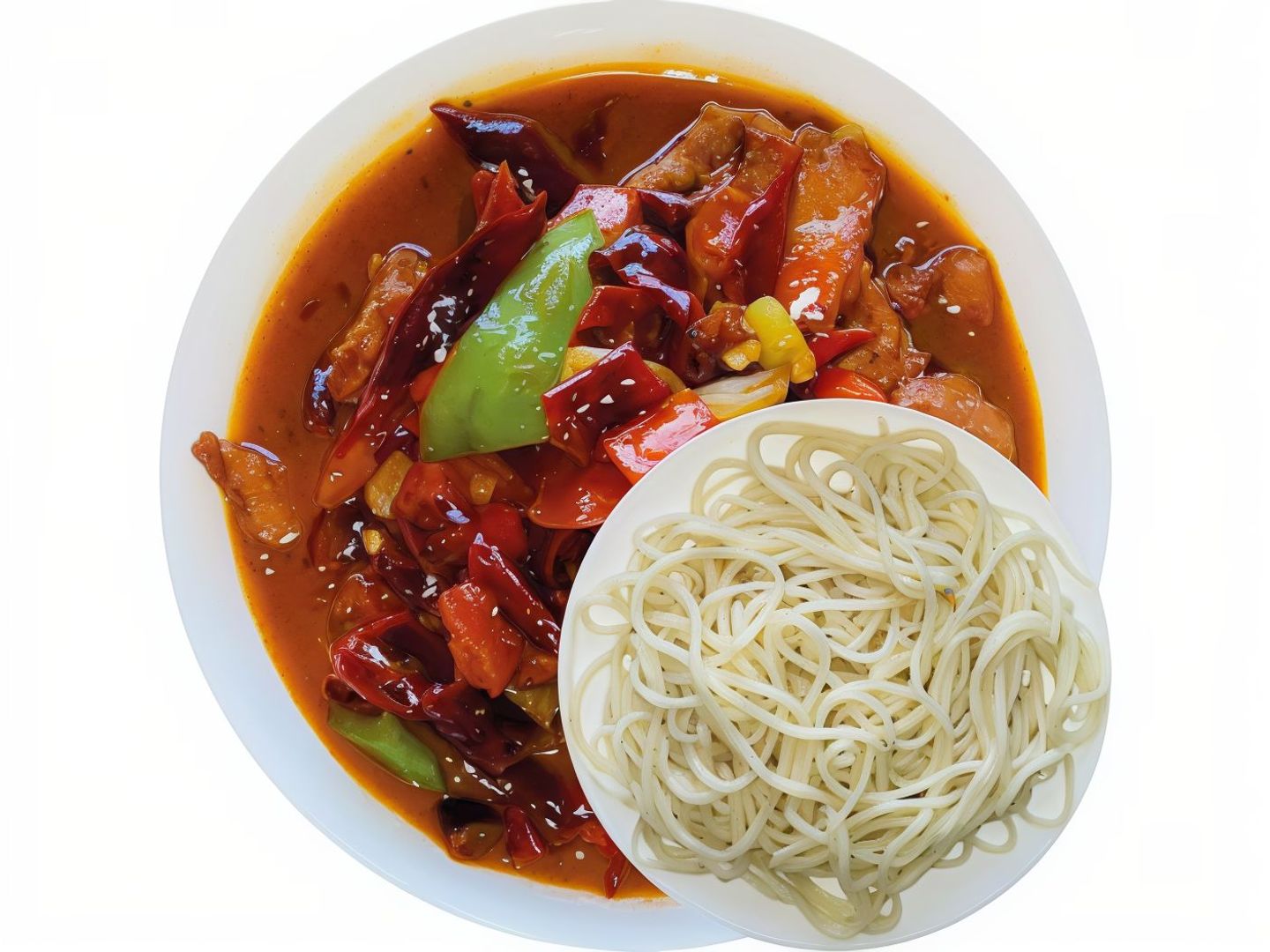 Spicy Red Pepper Lagman