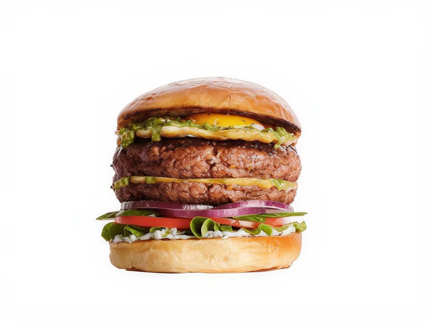 Double Beef Burger With Egg