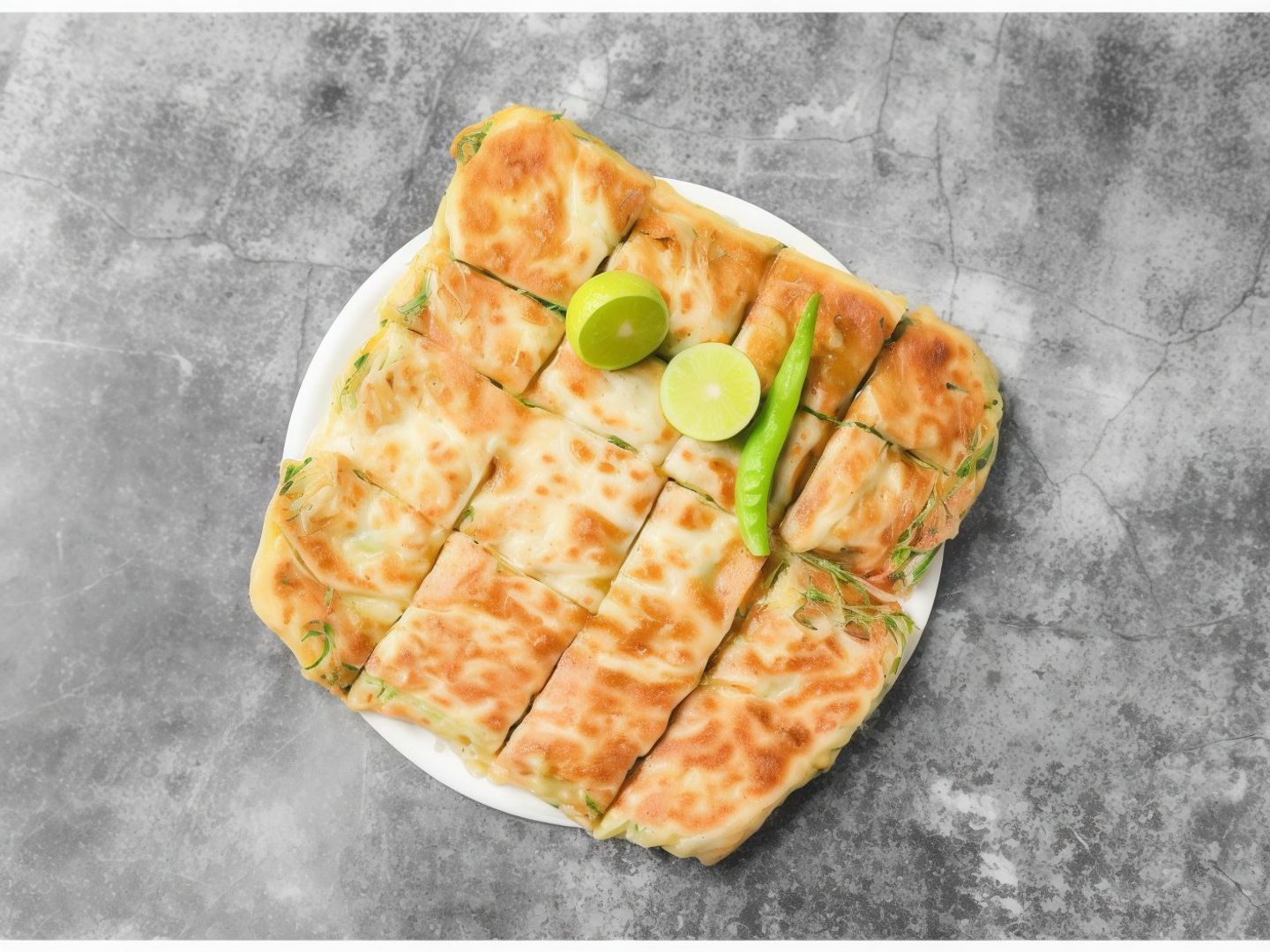 مطبق جبنة سائلة مع الخضار