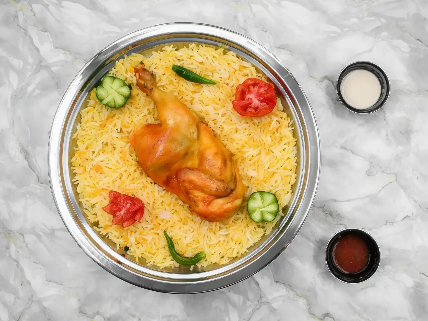 دجاج مندي نص حبة