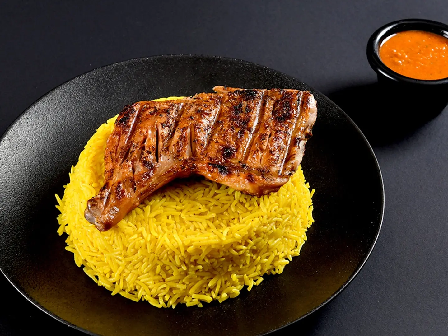 نصف فروج مع رز