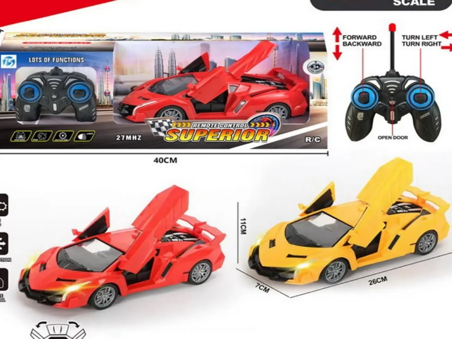 Yellow Car With Remote Control
