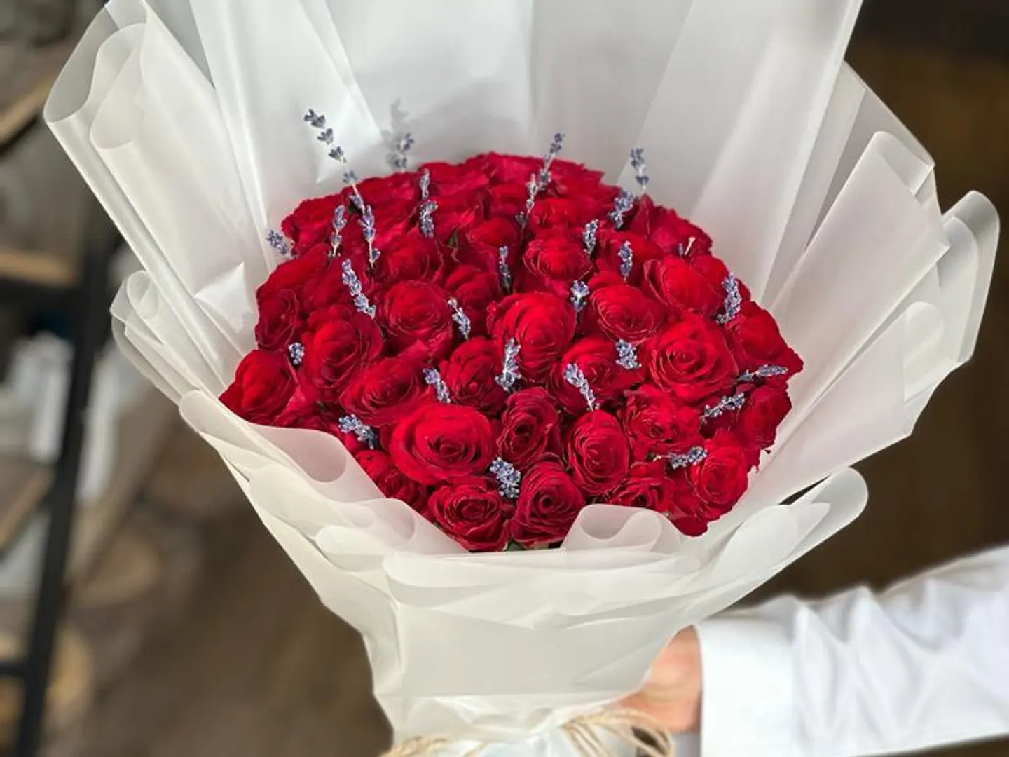A Lovely Bouquet Of Red Roses