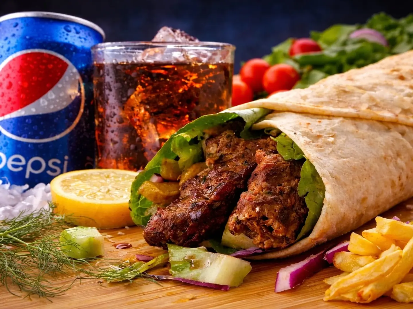 سندوتش كباب دبل كومبو