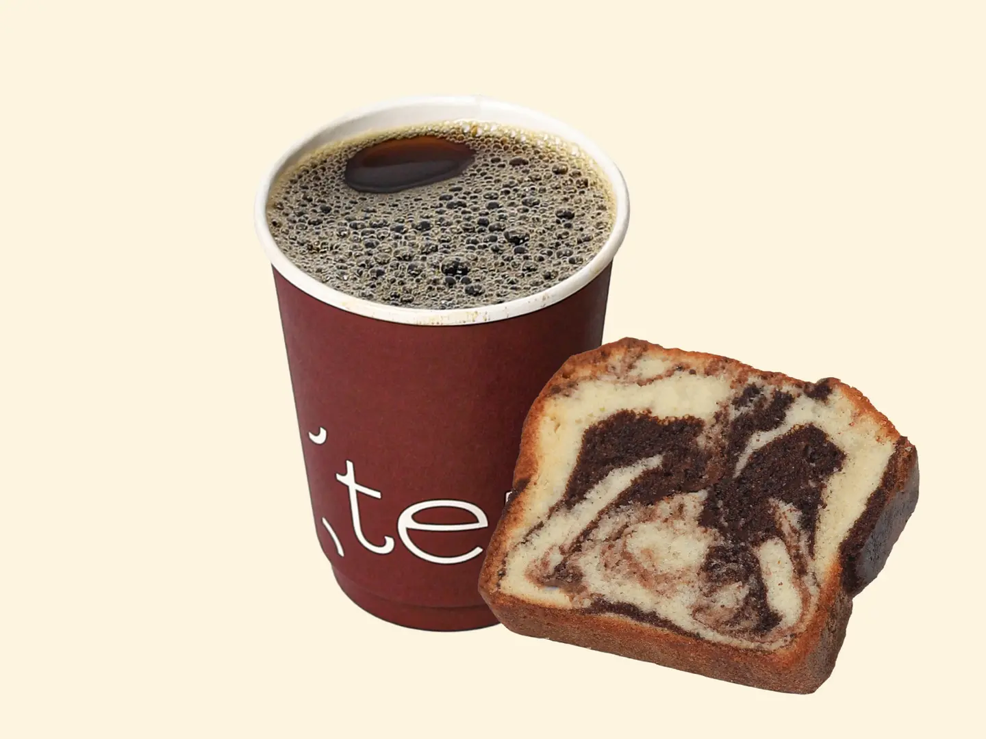 Today's Hot Coffee With Marble Cake