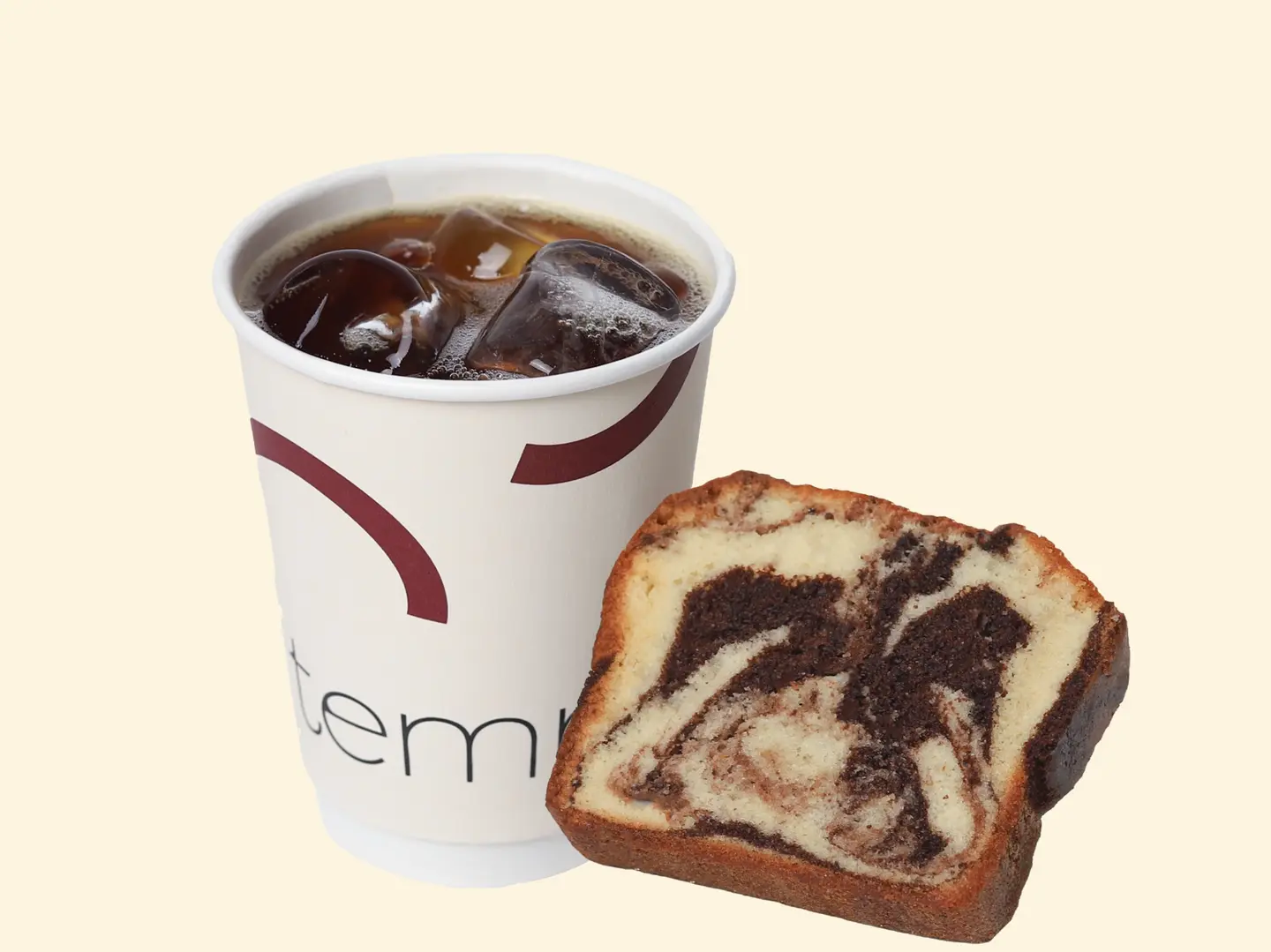 Today's Iced Coffee With Marble Cake