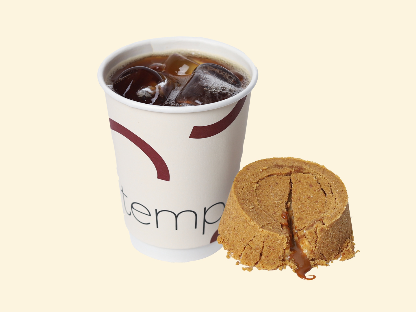 Today's Cold Coffee With Upside Down Caramel Cheesecake