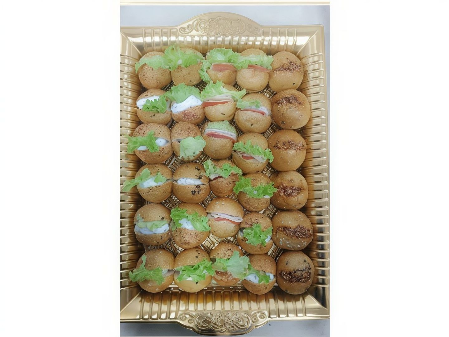 Plate Of Mini Burger Sandwiches