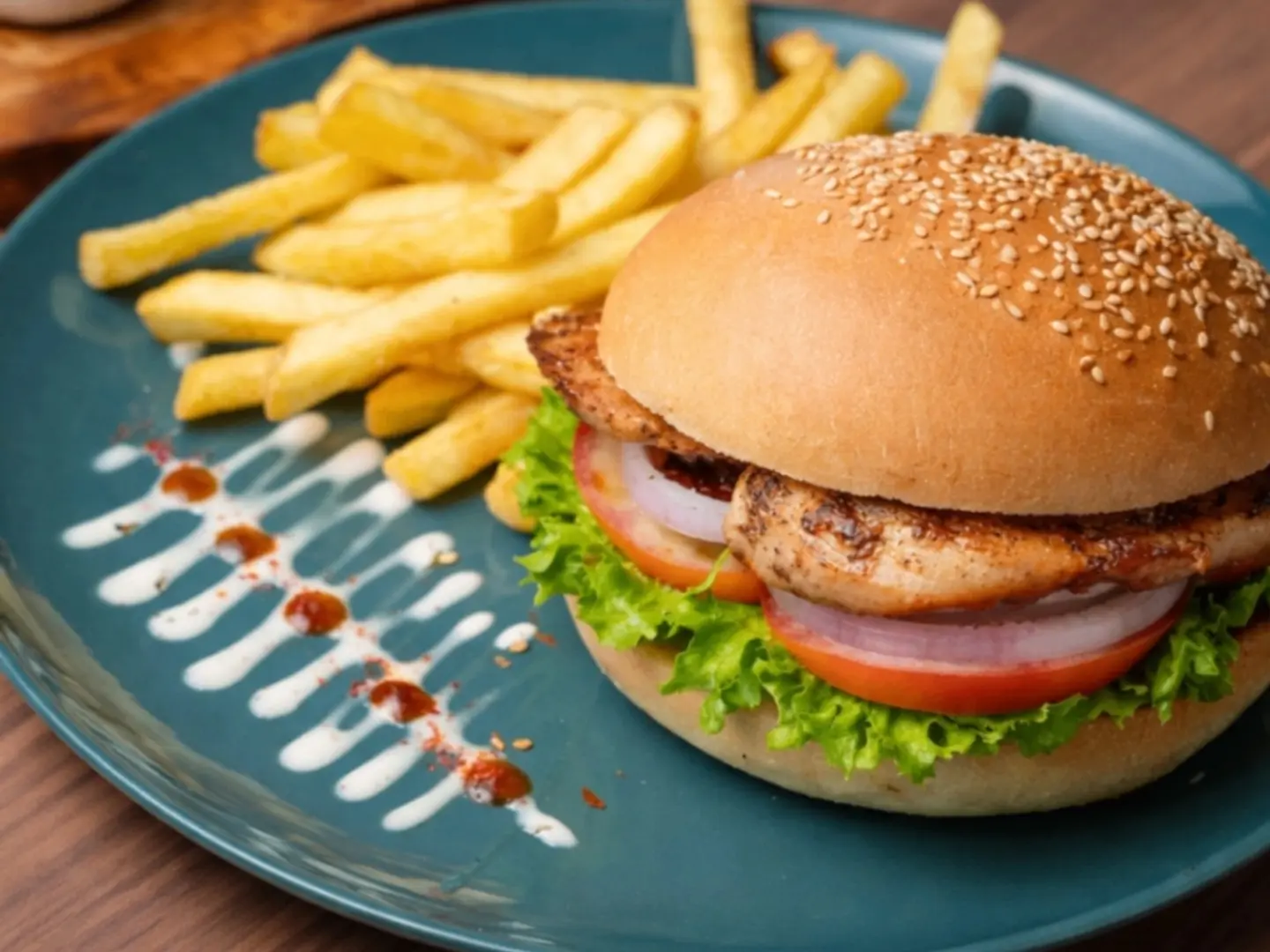 برجر الدجاج المشوى