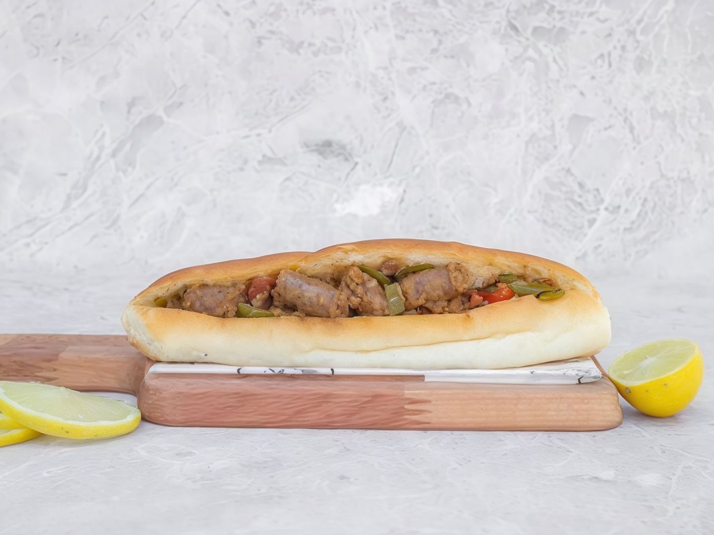 Egyptian Sausage Pie Sandwich