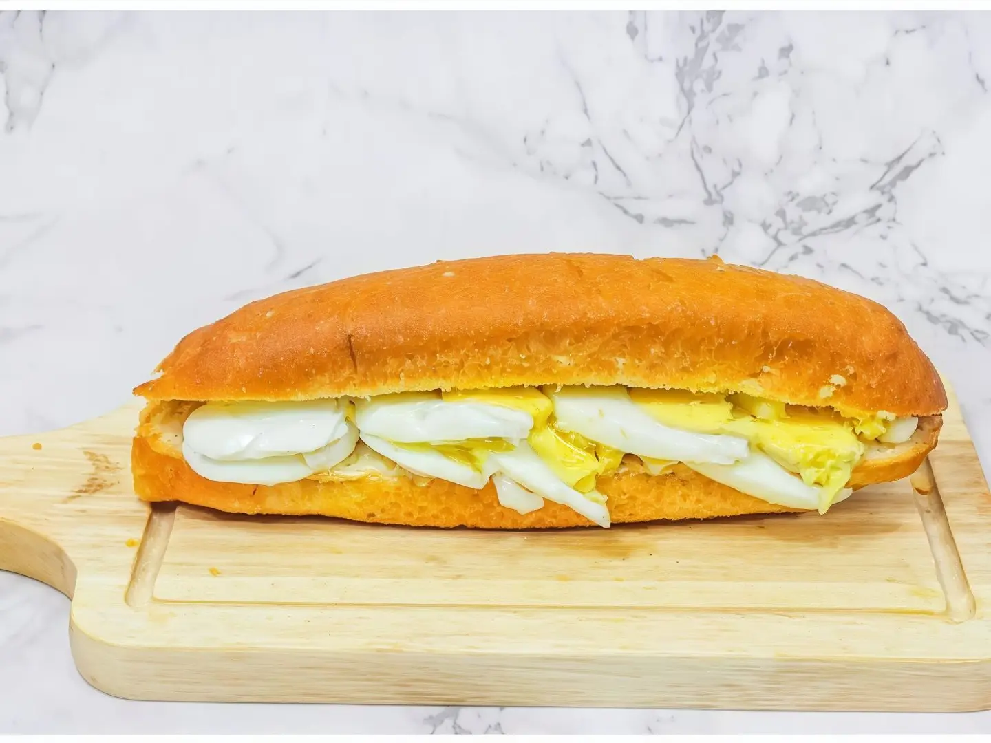 Boiled Egg With Cheese Sandwich