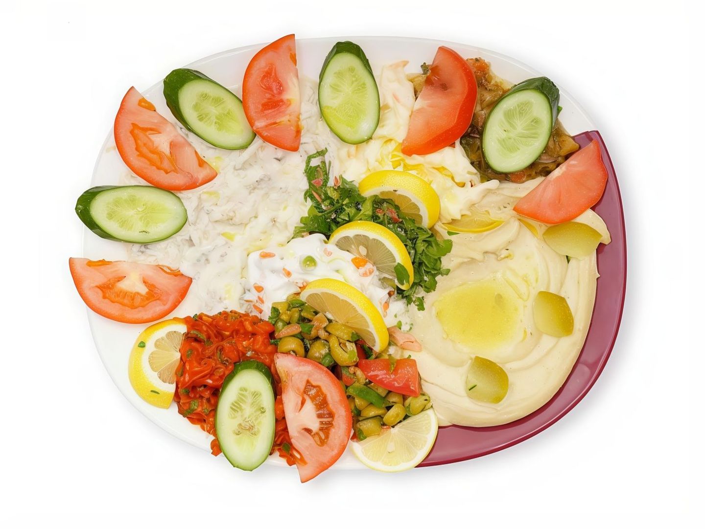 صحن مقبلات مشكلة
