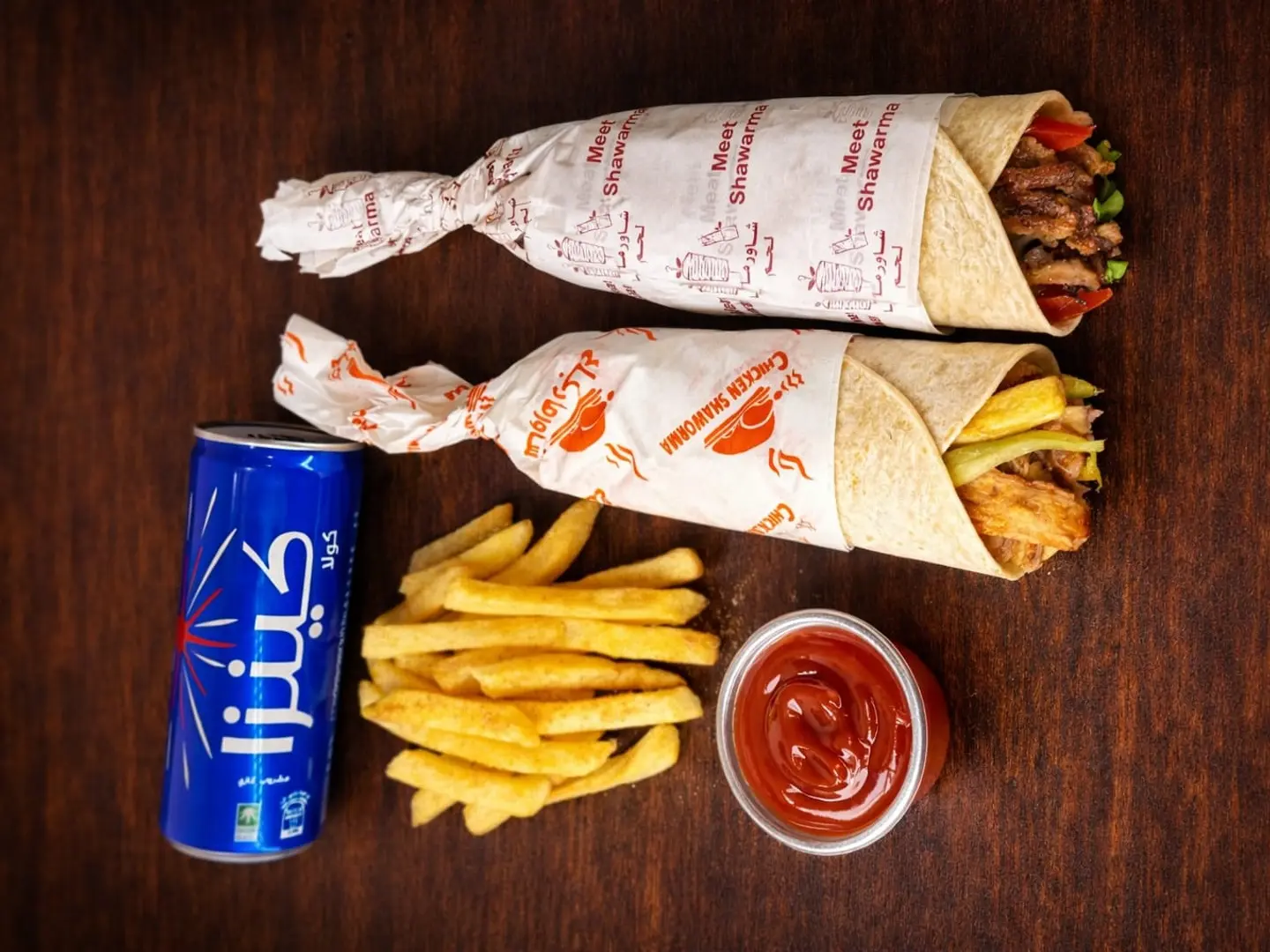 وجبة الشاورما الدجاج