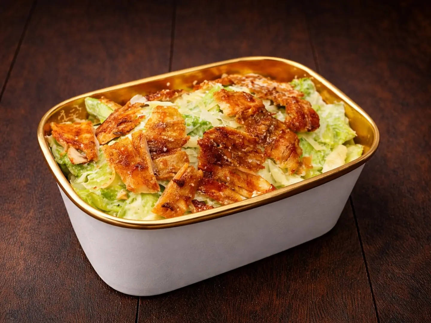 سلطة سيزر بشاورما الدجاج