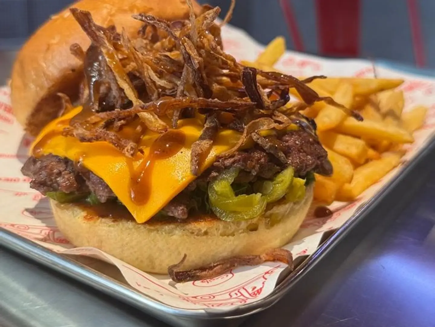 Bbq Fried Onion Burger