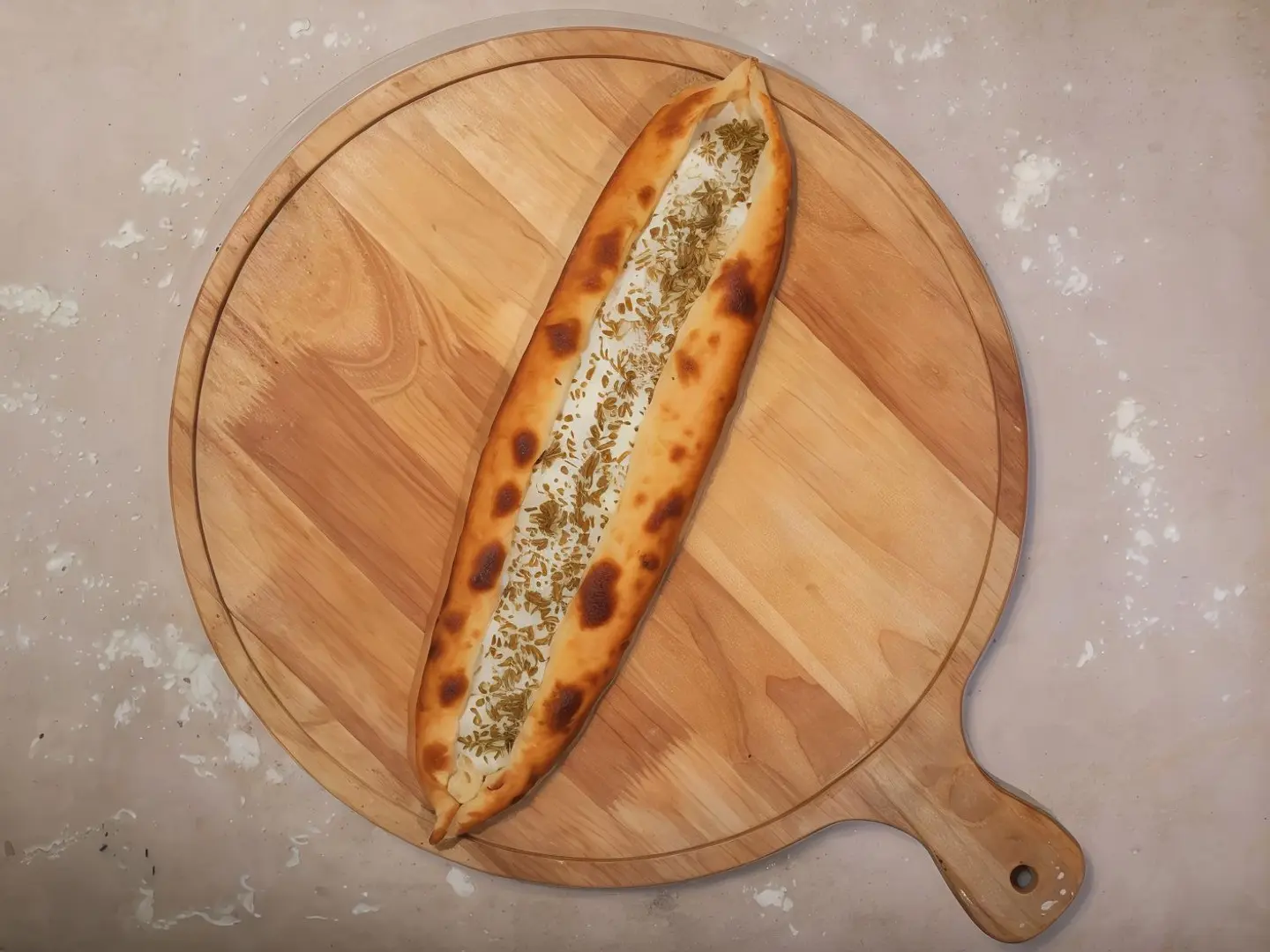 فطيرة لبنة بالزعتر