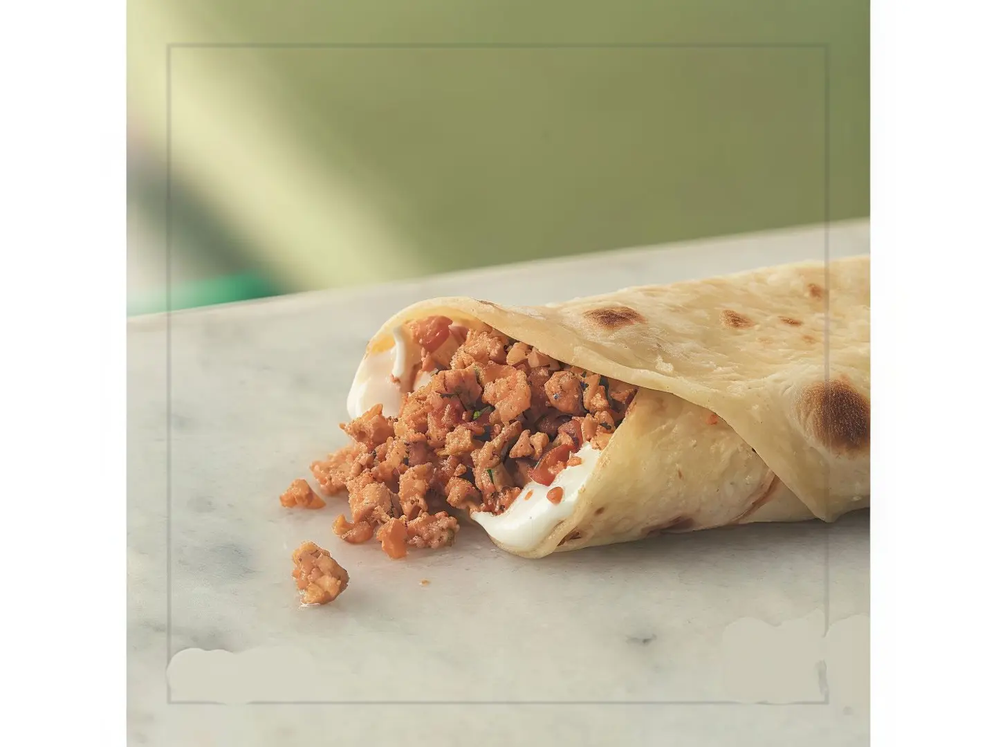 Shakshouka And Cheese Chapati Sandwich