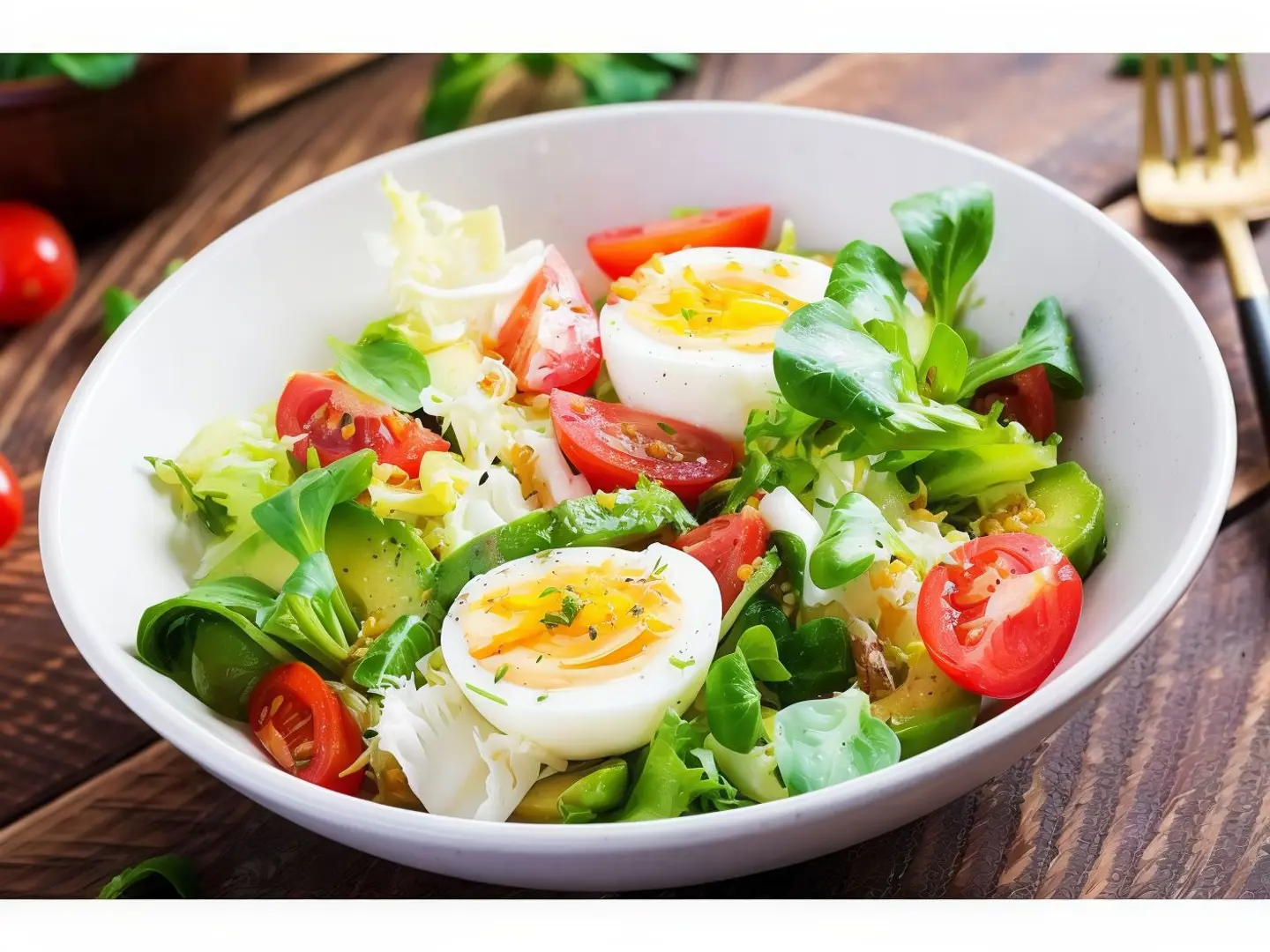 Boiled Eggs With Vegetables