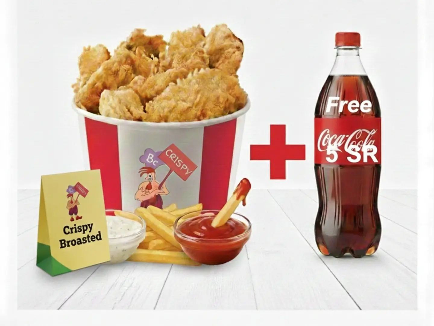 أصابع دجاج ستريبس، اشترِ ١٥ قطعة واحصل على مشروب مجاني