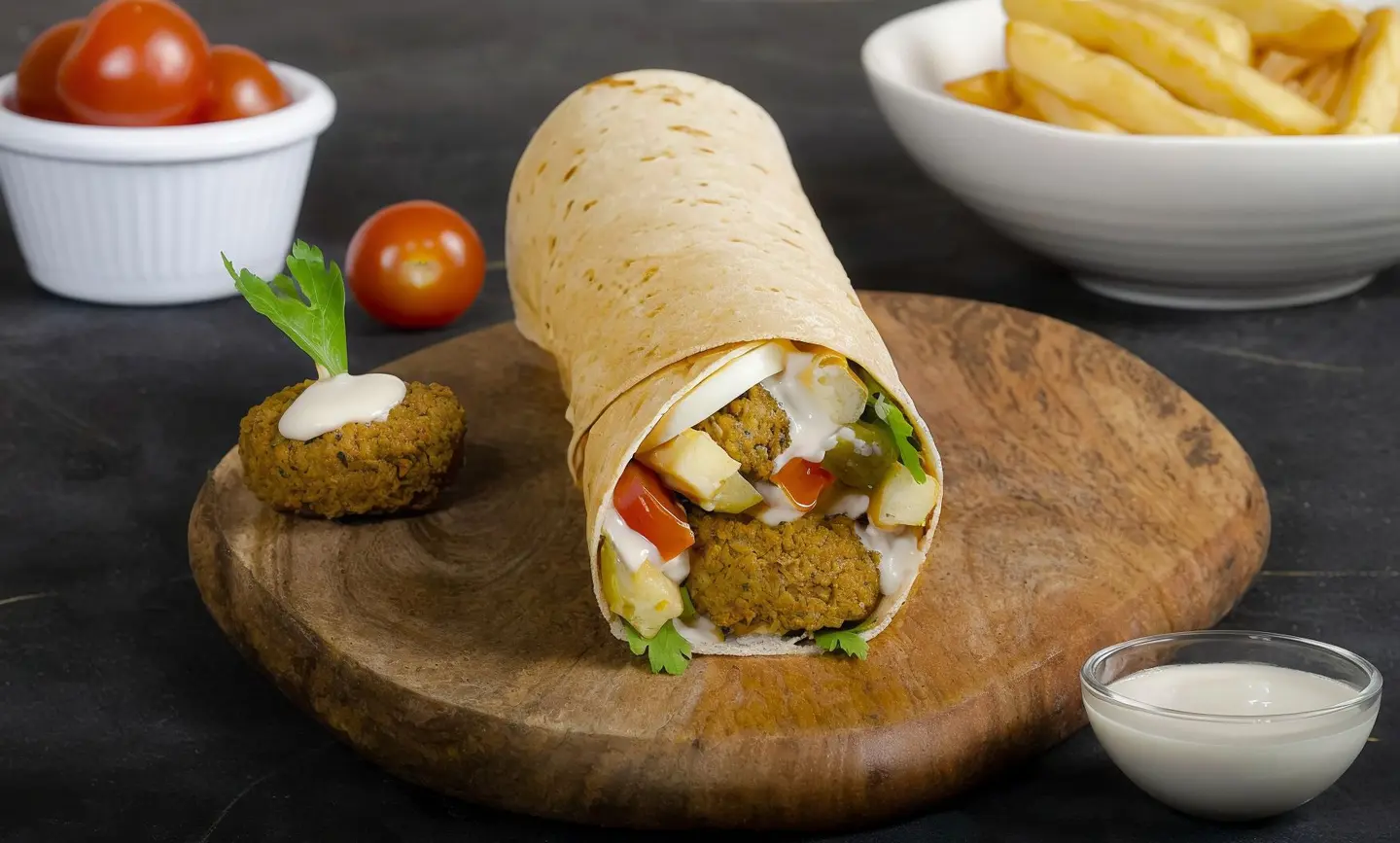 Falafel With Eggs Sandwich