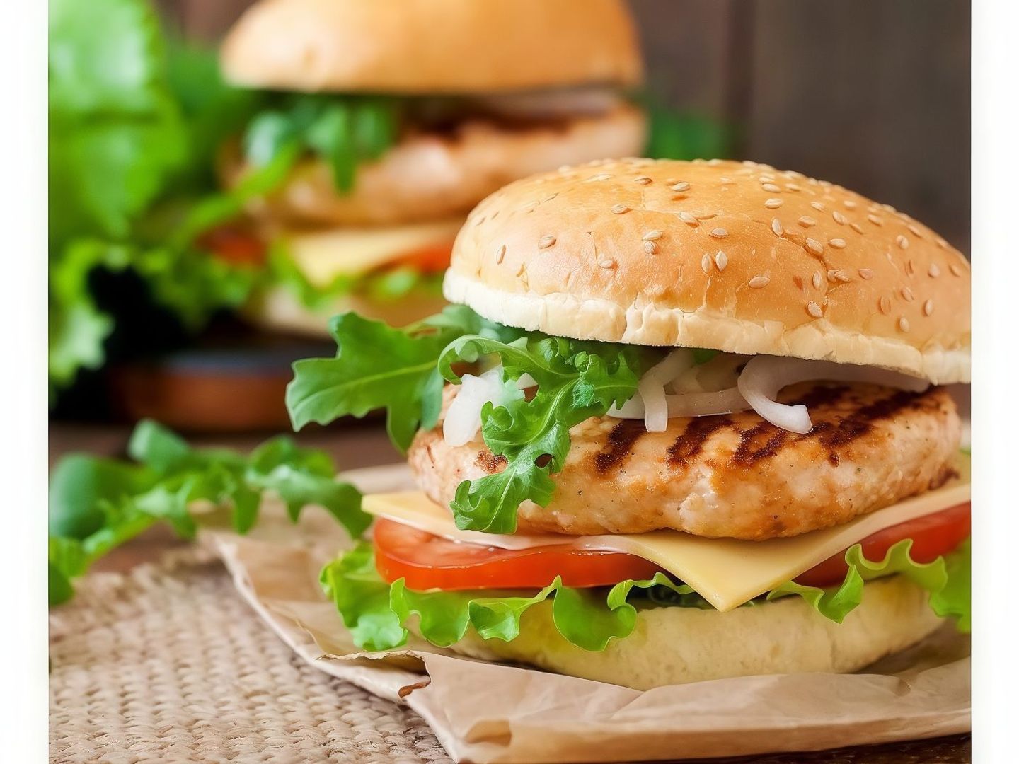 Fresh Charcoal Chicken Burger