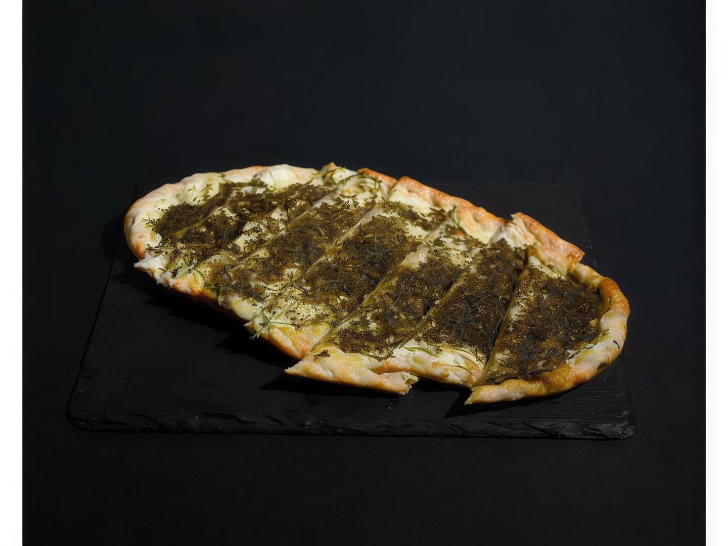 فطيرة لبنة وزعتر