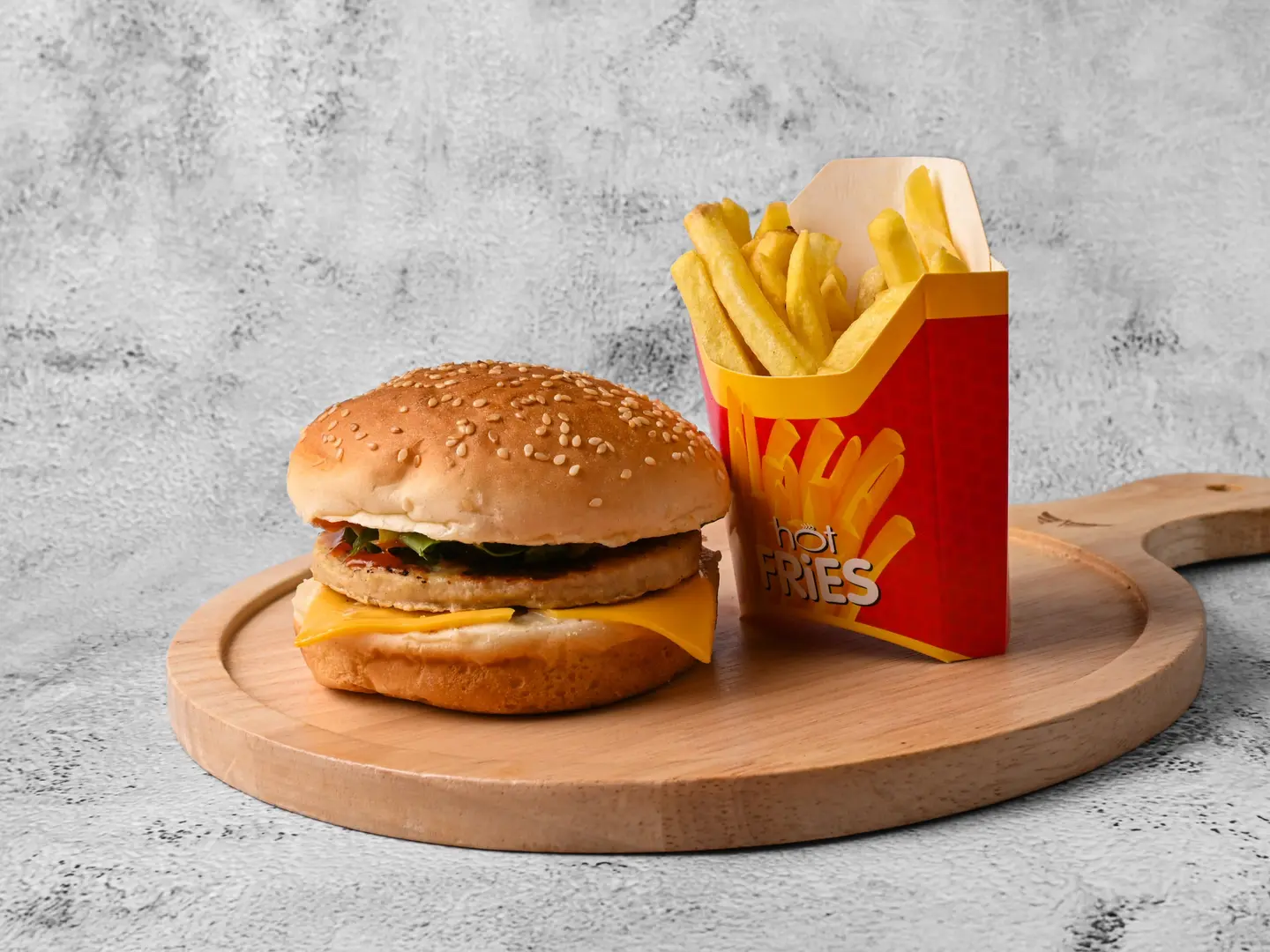 برجر دجاج كومبو