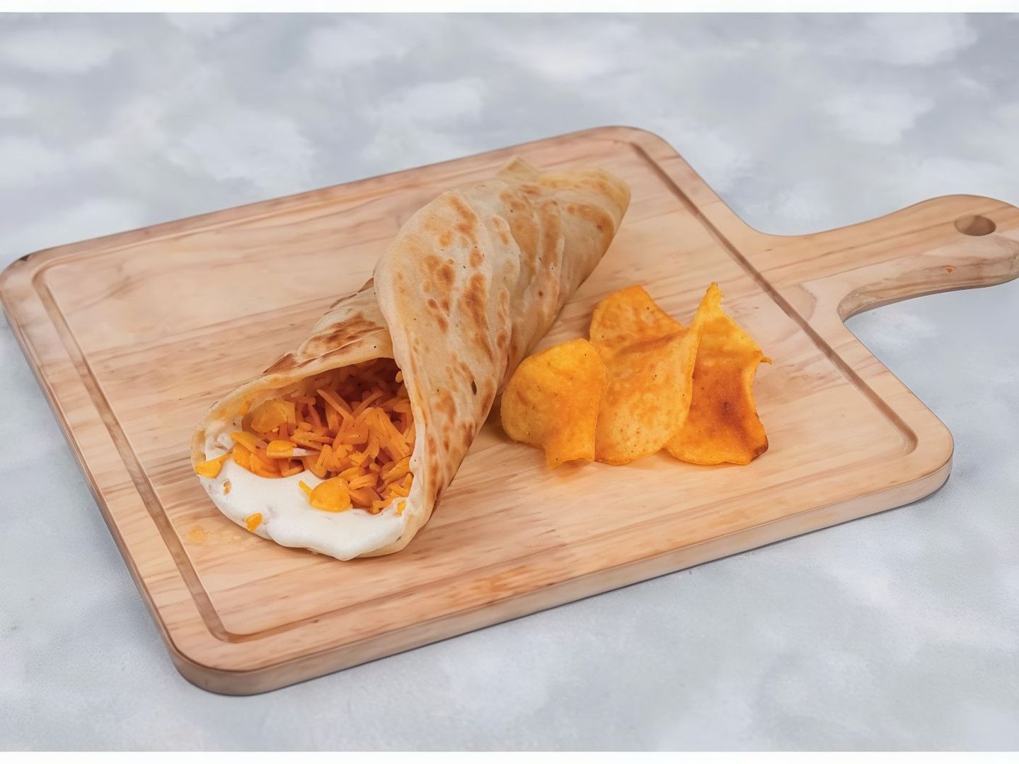 Oman Chips With Cheese Chapati
