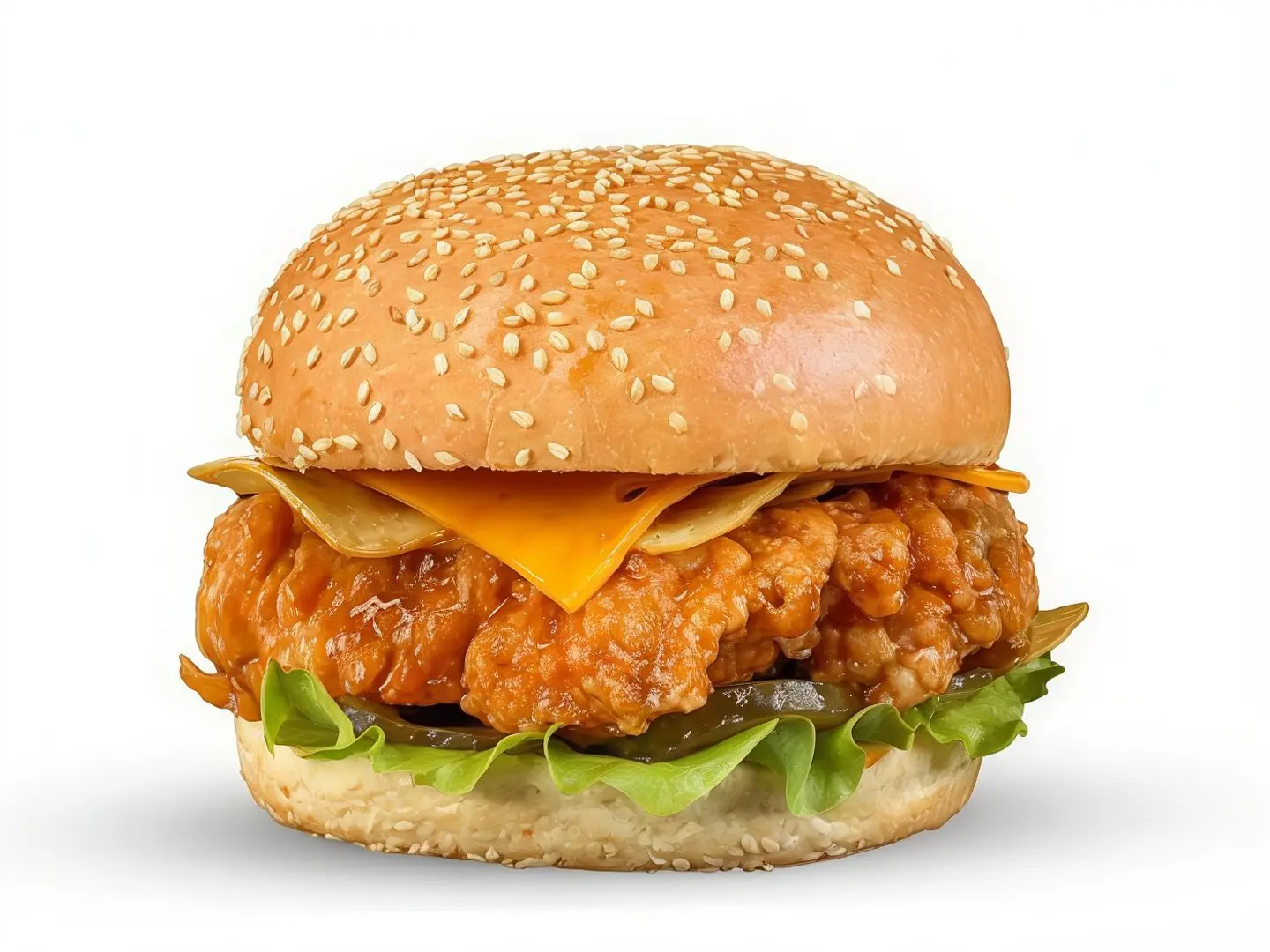 Chicken With Cheese Hamburger