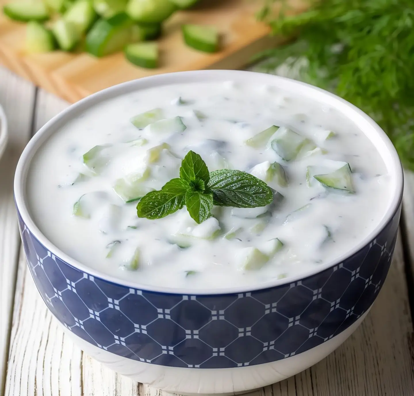 سلطة لبن مع خيار