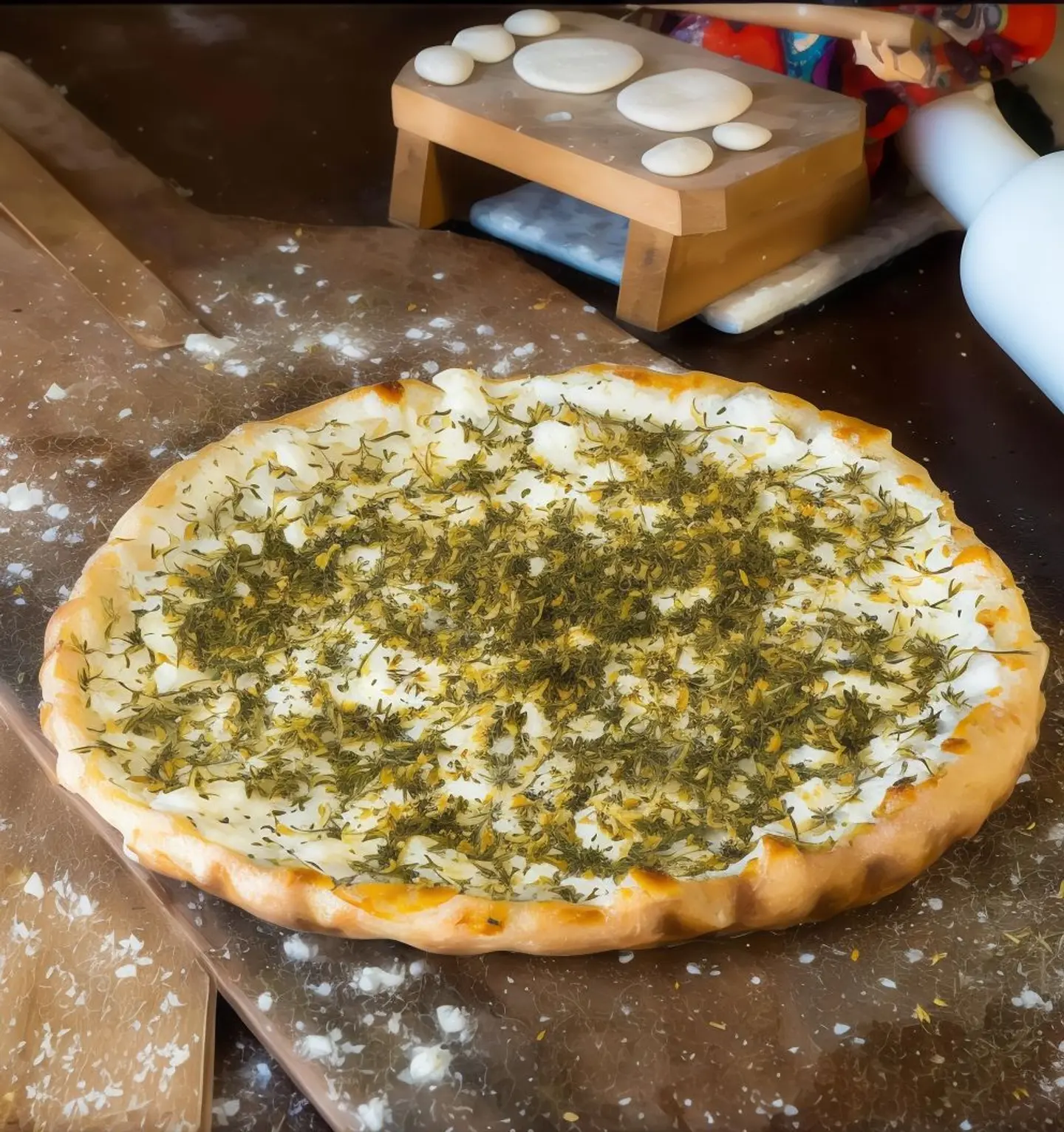 لبنة مع زعتر