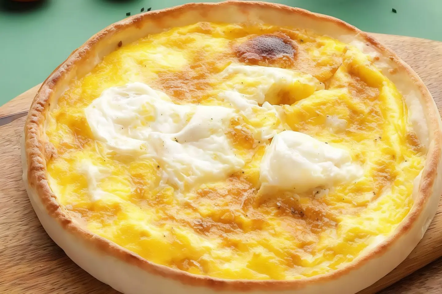 فطيرة بيض مع الموزريلا