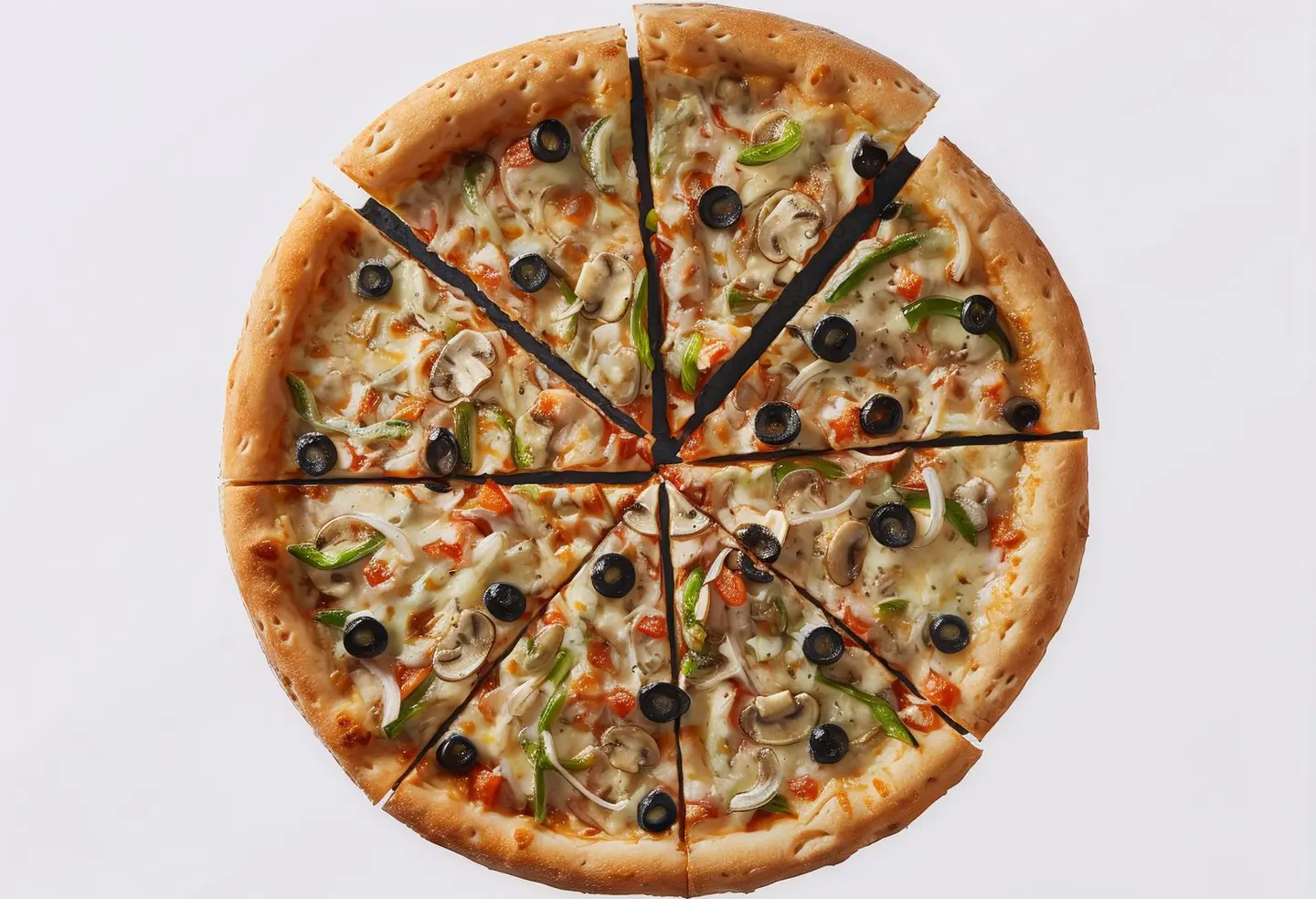 بيتزا فطر بالخضار