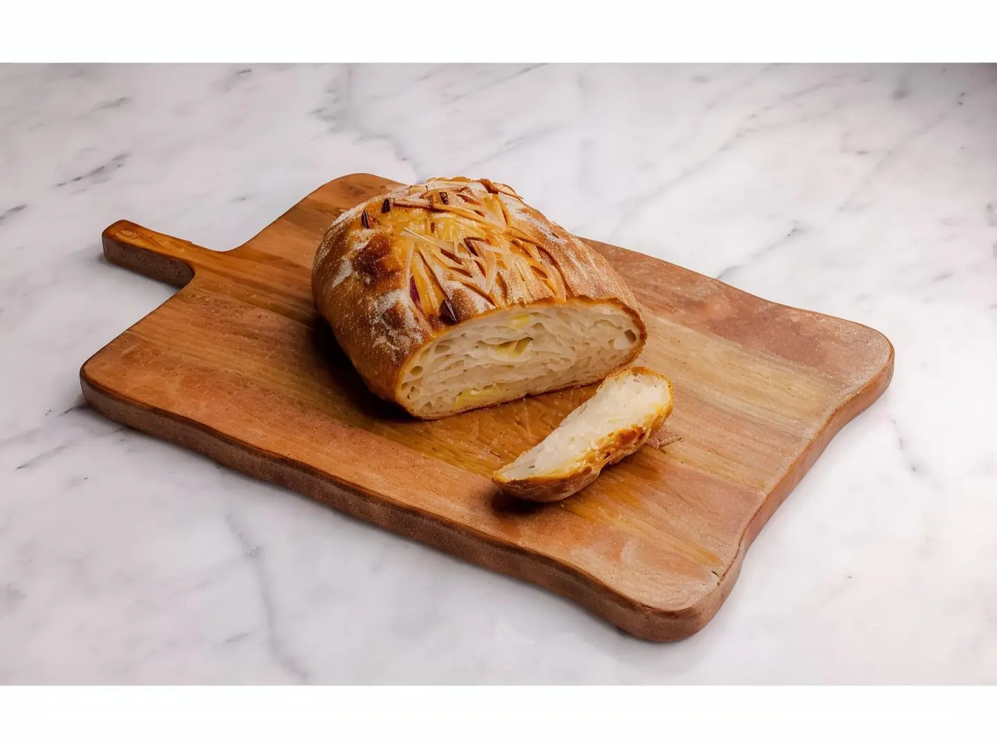 Sourdough Loaf Bread Onions And Cheese