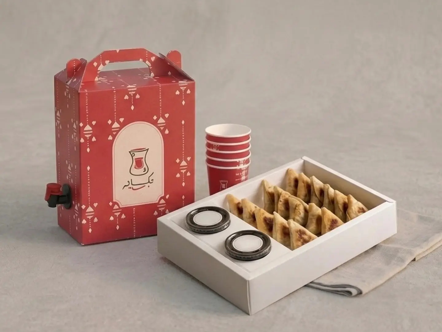 Tea Combo Box With Assorted Samosa Box, Perfect For Match Nights And Sharing.