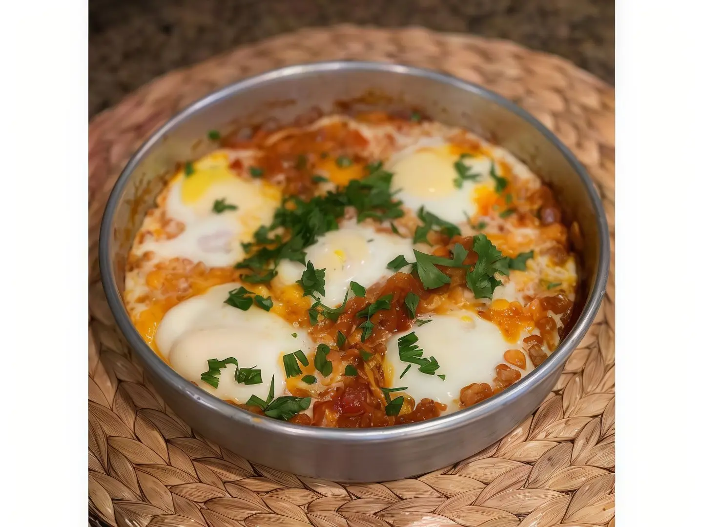 صحن تونه بالبيض