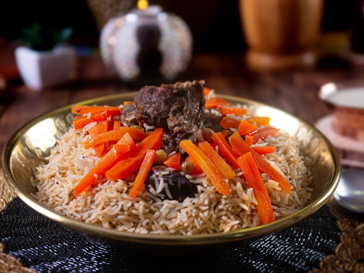 رز كابلي مع لحم بقر