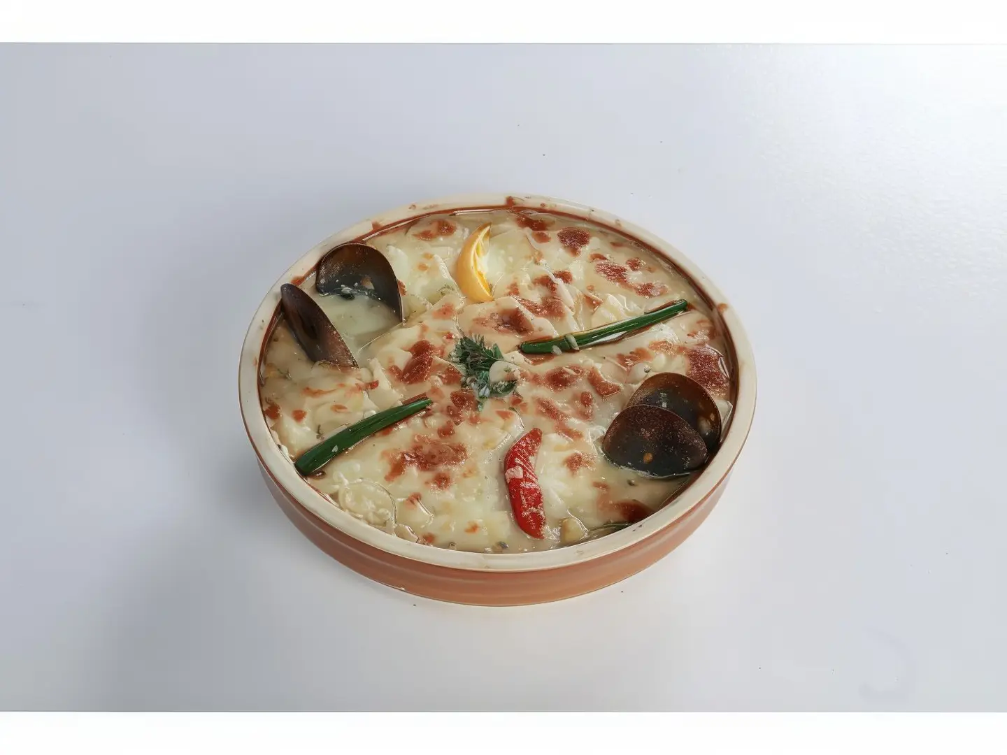 طاجن جمبري ابيض
