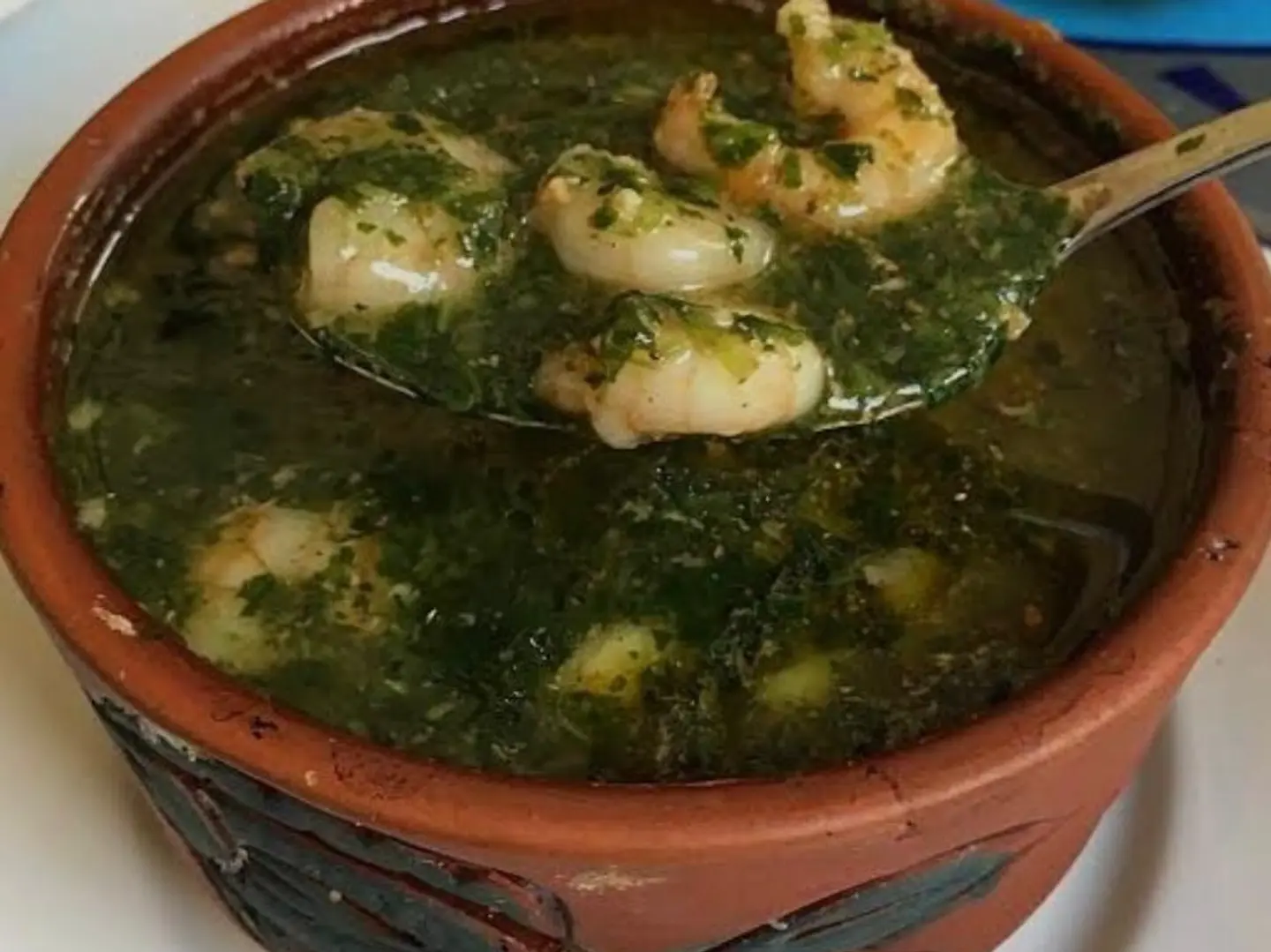 طاجن ملوخية بالجمبري