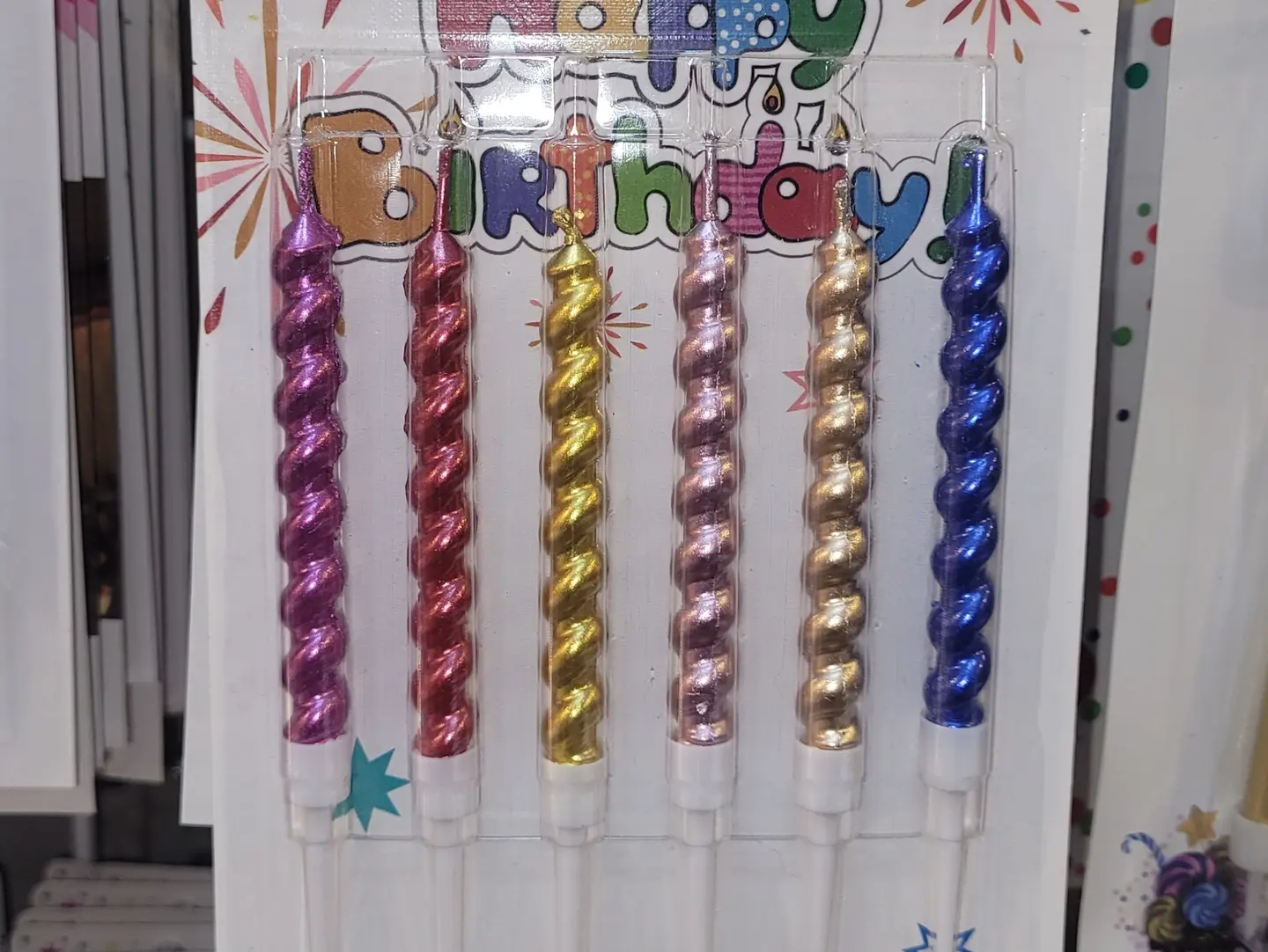 Colored Spiral Candles 1