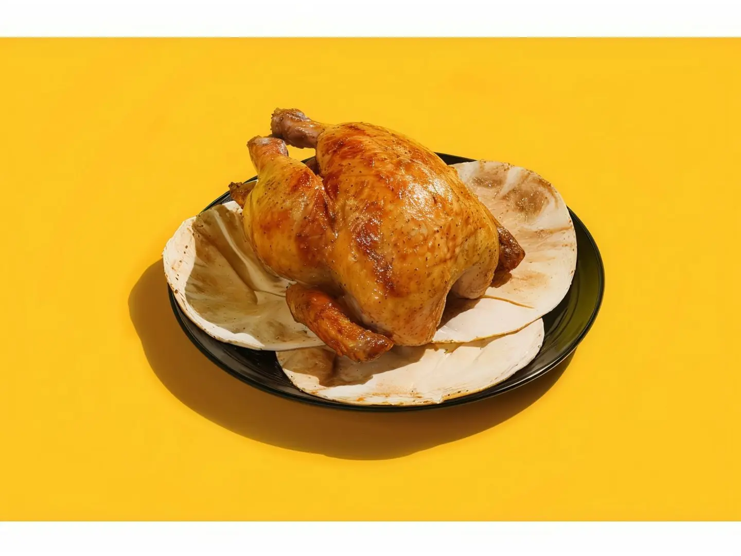 حبة دجاج كاملة شواية سادة