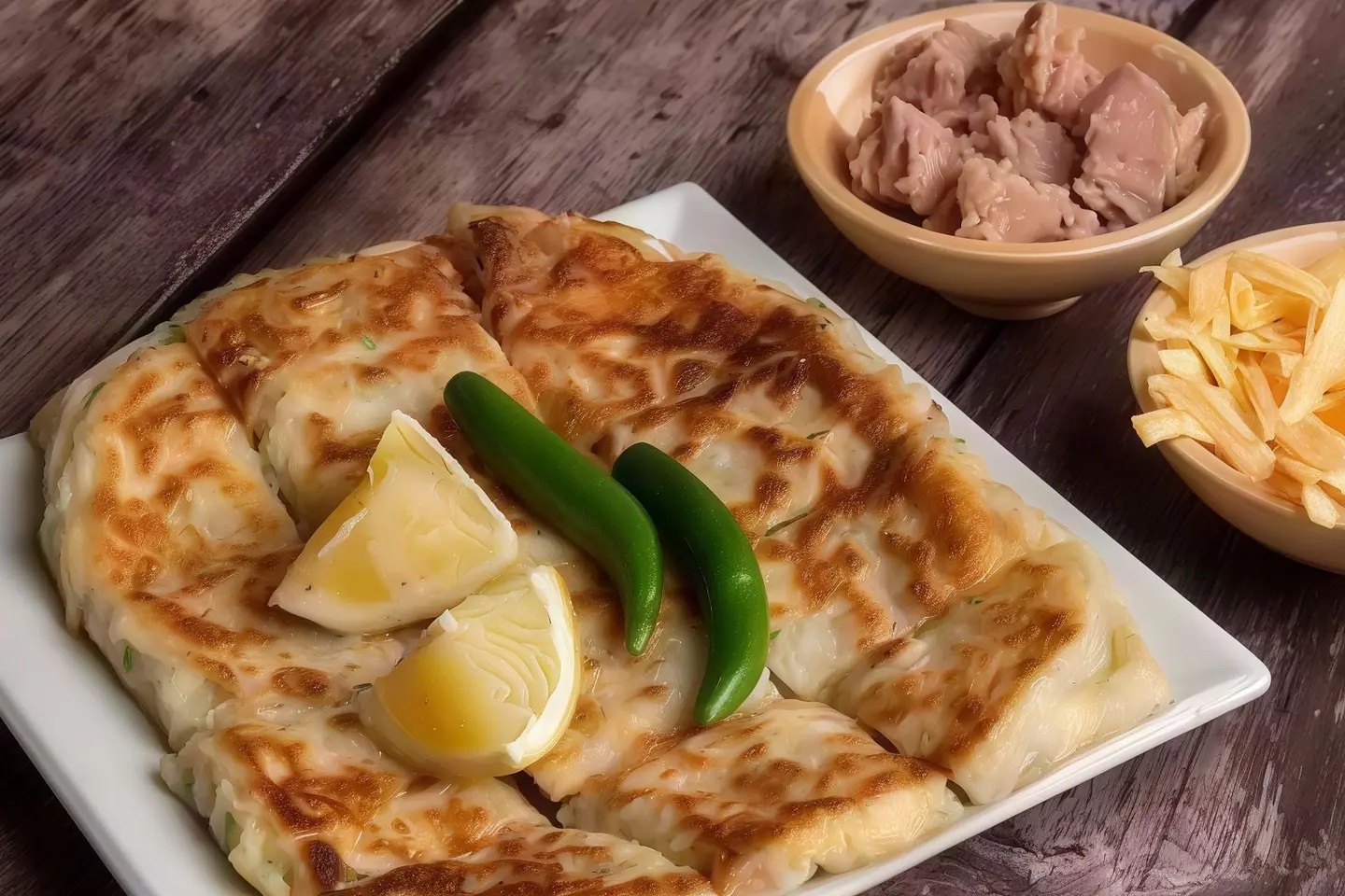 Vegetable, Cheese, And Tuna Mutabbak