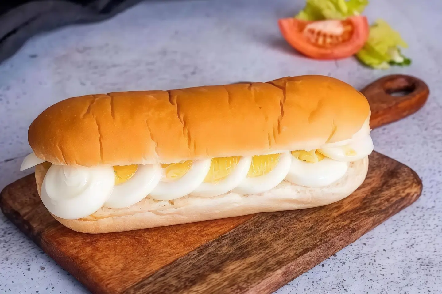 Boiled Egg Sandwich And Cheese