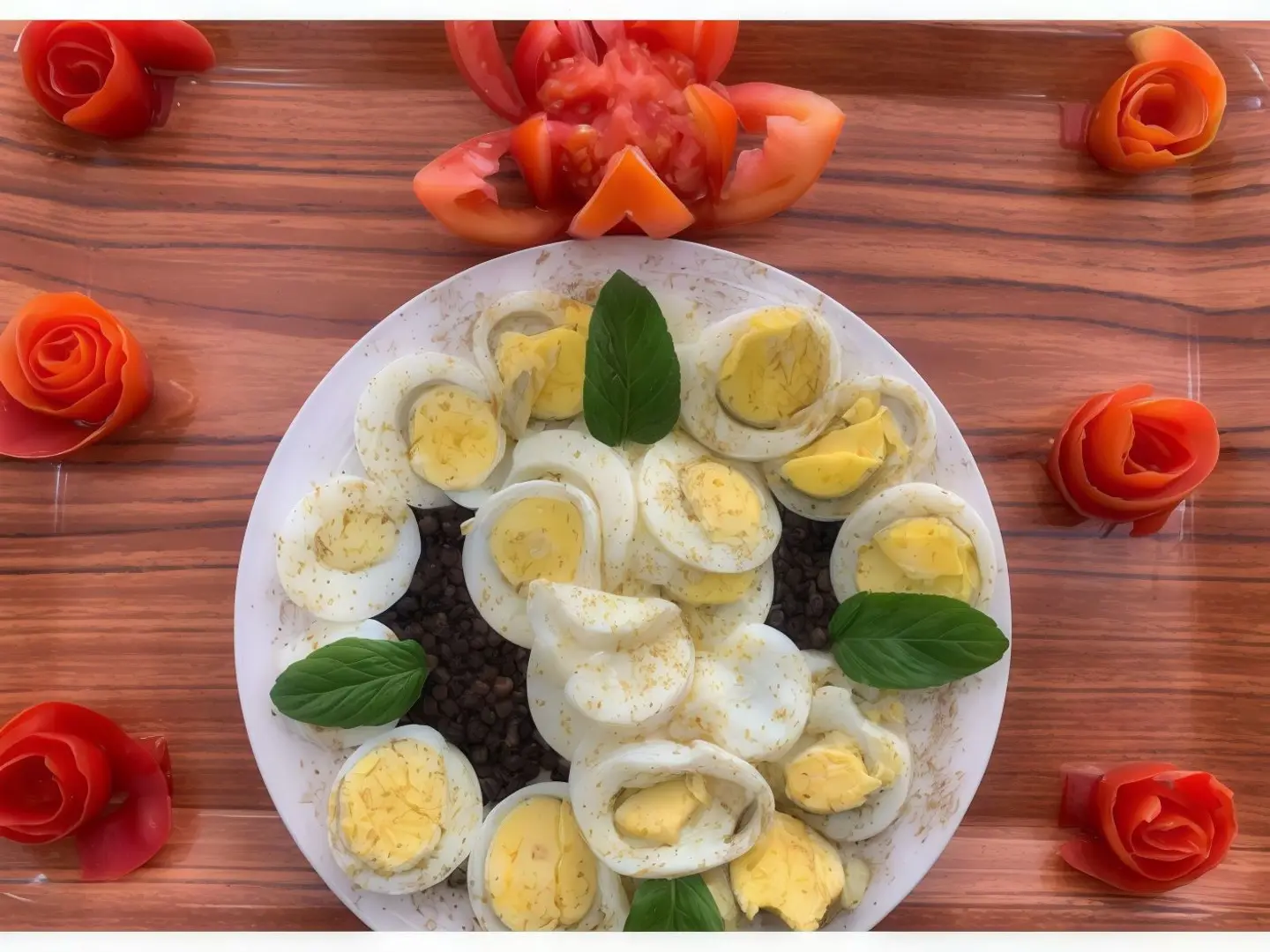 صحن بيض مسلوق