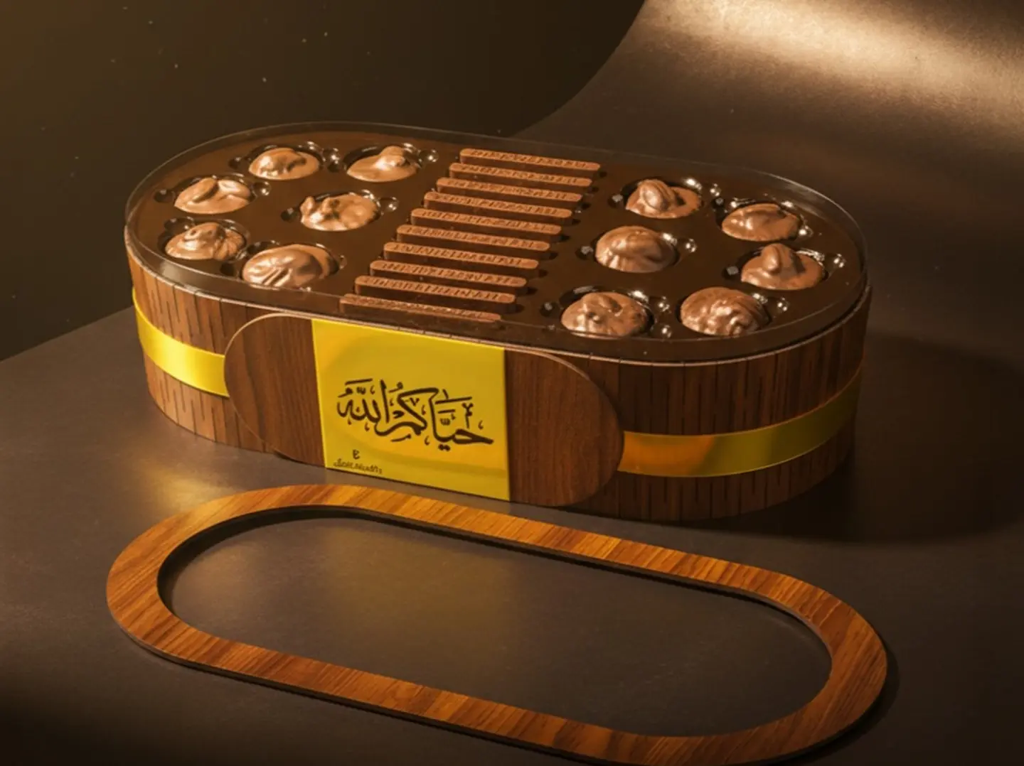 صينية شوكلاتة بيضاوي مكس