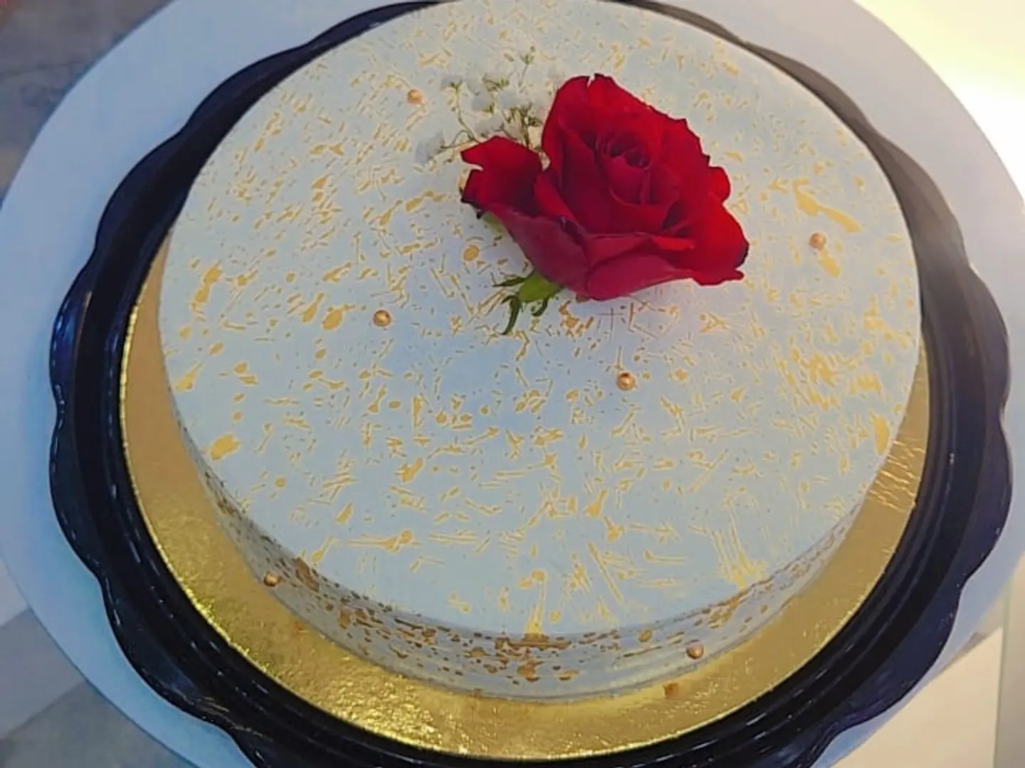 كيكة الفانيلا وسط